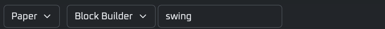 Algorithm dropdowns