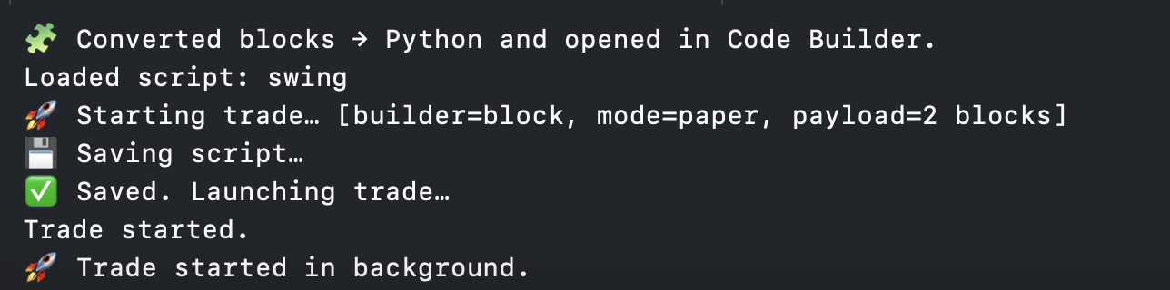 Algorithm console